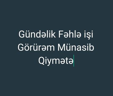 Tibb, əczaçılıq: Salam Gündəlik Ümumi Fəhlə işi Görürəm Ev əşiyalarının səliqəli