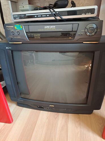 işlənmiş telvizorlar: 3ü birlikdə: JVC televizor, Panasonic video, Elenberg DVD- üçü