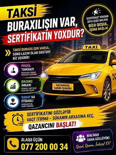 sumqayıt taksi: Taksi sürücüsü tələb olunur, Avtomobilin icarəsi, Gündəlik ödəniş, Təcrübəsiz — 1