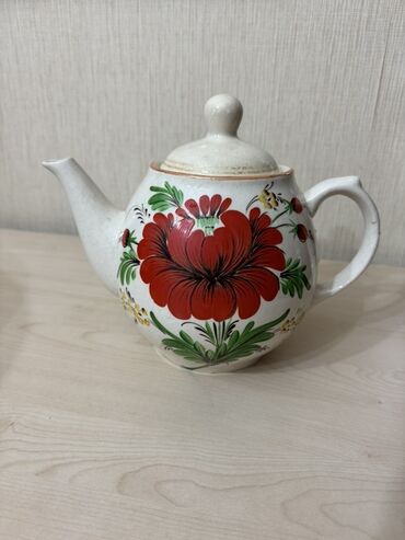 dəm qaşığı: Новый, цвет - Белый, Заварочный чайник, Керамика, 2 л, СССР