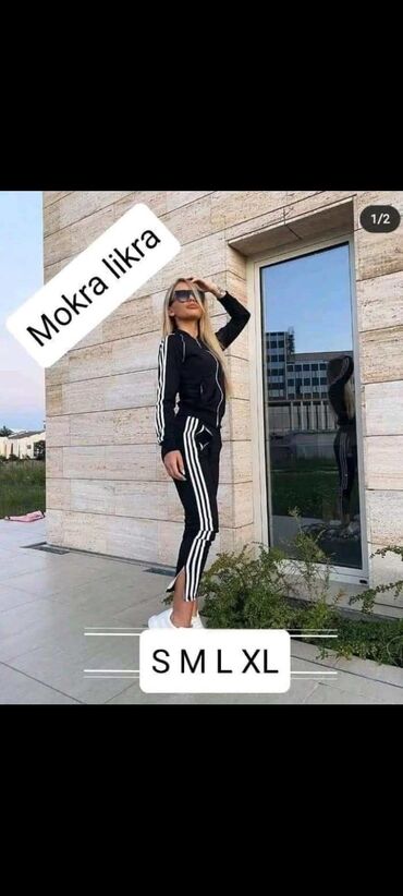 Gornji i donji deo: Zenska komplet trenerka mokra likra
 S M L XL 2XL
 Cena 3000din — 7