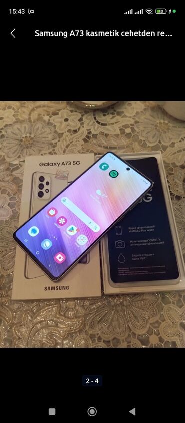 samsung s5360 galaxy y: Samsung Galaxy A73, 128 GB, rəng - Ağ, Düyməli, Barmaq izi, İki sim kartlı