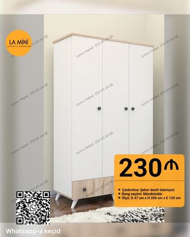Divanlar: Yeni, Açılan, 3 qapılı Düz dolab, Qarderob, paltar dolabı, Azərbaycan