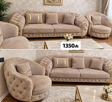 Türkiyə istehsalı divan-kreslo dəsti - Dəst: 1 ədəd 3-yerlik divan +