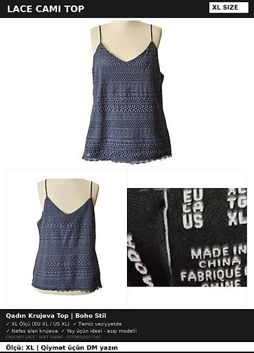 Qadın Krujeva Cami Top – Boho stil - Ölçü: XL (EU XL / US XL) - Rəng lalafo.az -da Qadın Krujeva Cami Top – Boho stil - Ölçü: XL (EU XL / US XL) - Rəng