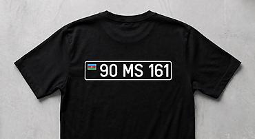 messi imzali forma: Qara rəngli uniseks T-shirt – fərdiləşdirilən “nömrə nişanı” dizaynı — 1