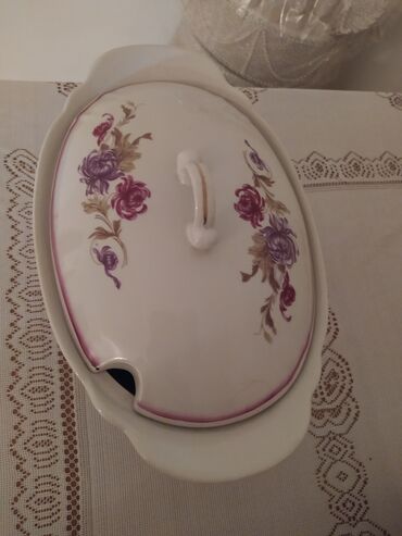 Digər dəstlər və servizlər: Şüşə məmulatlar dəsti - Yaşıl rəngli ayaqlı meyvə/şirniyyat qabı — 9