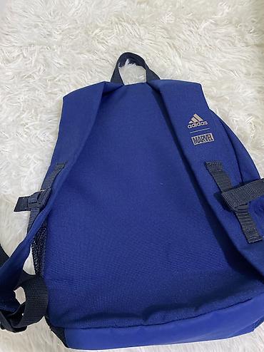 Məktəb çantaları: Uşaq üçün mavi rəngli bel çantası - Brend: adidas (etiketdə — 3