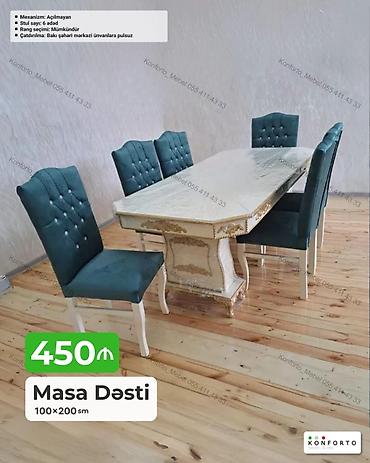 Masa Dəsti – 100×200 sm - Klassik üslubda, dekorativ oyma detallarına