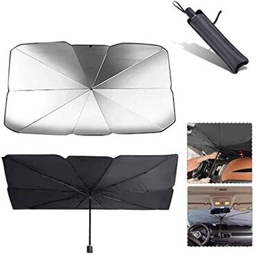 Аксессуары для авто: Зонт для защиты салона автомобиля Ткань зонта отражает солнечные