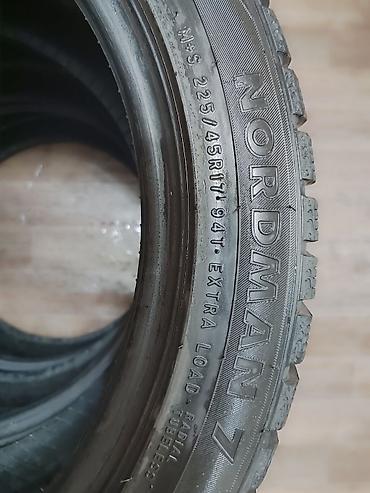 nordman: Шины 225 / 45 / R 17, Зимняя шипованная, Б/у, Легковые, Nokian — 5
