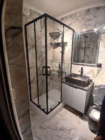 Duş kabinaları, arakəsmələr: Yeni Arakəsmə, Künc üçün, Pulsuz çatdırılma — 5