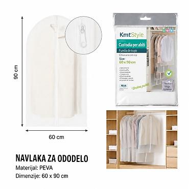 KMT PEVA navlaka za odelo sa patent zatvaračem 60 × 90 cm - Brend