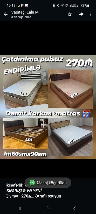 İkinəfərlik _*TAXT*_ _*SİFARİŞLƏ VƏ YENİ*_ Qiymət : *270₼* Ölçü