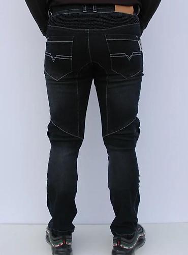 Farmerke: Muške crne farmerke – moto/urban stil - Kroj: slim/straight sa — 6