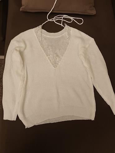 Sviterlər: Ağ rəngli qadın sviteri Material: 100% polyester - Ölçü: L - Dizayn — 2