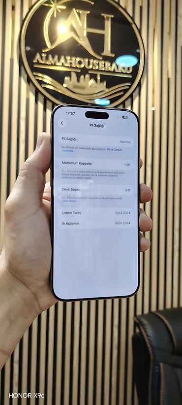 telefon iphone 6: IPhone 16 Pro Max, 256 GB, Desert Titanium, Face ID, Sənədlərlə, Zəmanət — 3