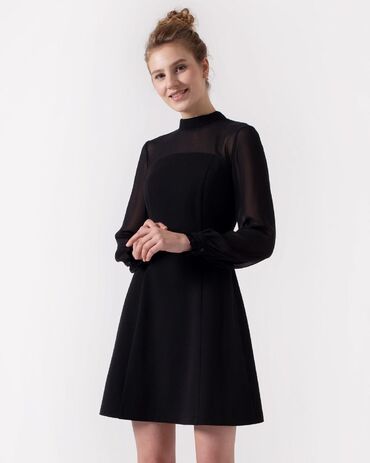 платья черный: Повседневное платье, Made in KG, Бархат