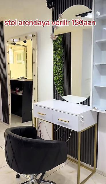 uz qaş stolu: Gözəllik salonunda iş üçün hazır “stylist” masası və iş yeri kirayə — 4