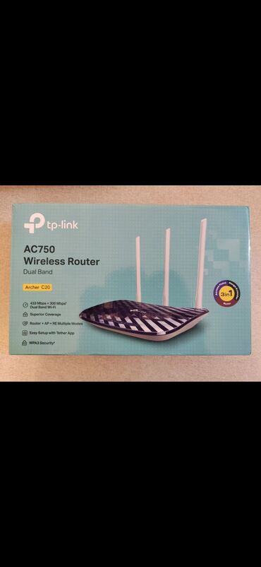 Modemlər və şəbəkə avadanlıqları: Wifi router tp link 1 ay islenmeyib