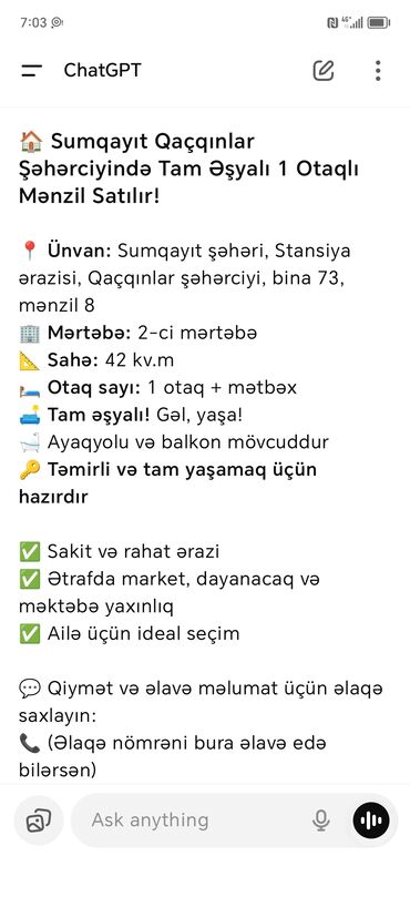 Yeni tikili: Studiya, Yeni tikili, 42 kv. m -da lalafo.az — 14 Yeni tikili: Studiya, Yeni tikili, 42 kv. m — 14