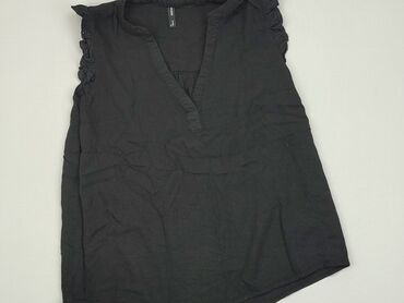 czarne bluzki bez ramion: Blouse, M (EU 38), condition - Very good