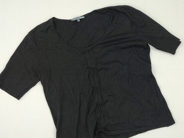 czarne bluzki z krótkim rękawem allegro: Women's blouse, Size L (EU 40)