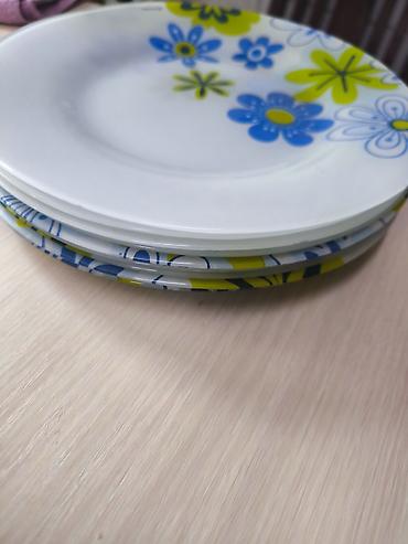 dish sets: Набор обеденных тарелок из закалённого стекла с цветочным рисунком, 9 — 2
