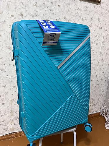 Чемоданы: Чемодан, Новый, Материал: Пластик, Большой (более 70 л), Кодовый замок, С выдвижной ручкой, Вращающиеся колеса на 360° at lalafo.kg — 1 Чемоданы: Чемодан, Новый, Материал: Пластик, Большой (более 70 л), Кодовый замок, С выдвижной ручкой, Вращающиеся колеса на 360° — 1