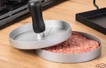 burger: Burger kotleti forması – əl presi bərabər qalınlıqda, dairəvi burger — 1