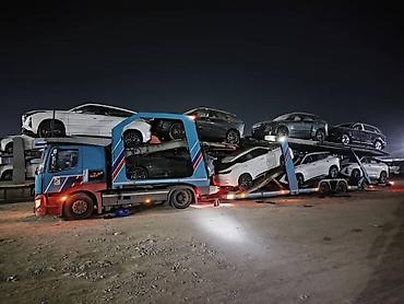 мерс дубль: Тягач, Mercedes-Benz, 2015 г., Сar carrier trailer — 4