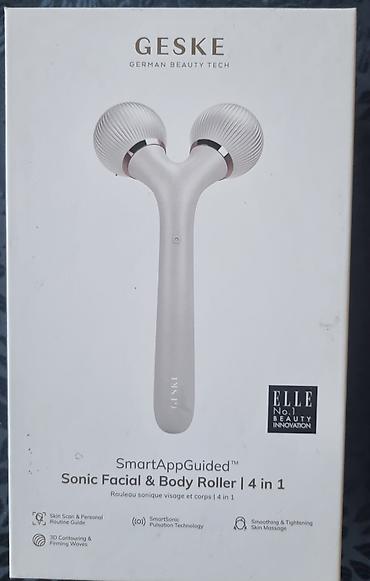 proizvod za negu kože: GESKE SmartAppGuided Sonic Facial & Body Roller | 4 u 1 Opis: - — 1