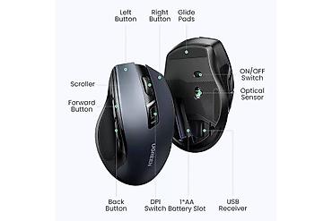 e book: UGREEN MU006S — двойная беспроводная эргономичная мышь с Bluetooth — 4
