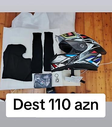 idman kaskı: Motosikletçi dəsti – 110 AZN Dəst tərkibi: - Tam üzlü kaskalar — 2