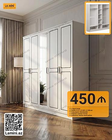 Ev və bağ: 5 qapılı dolab - Ölçülər: E 47 × H 200 × U 200 sm - Rəng seçimi — 1