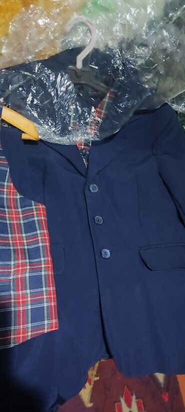 пиджак швея: Школьная форма, цвет - Синий, Новый