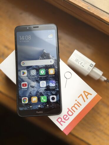 телефоны за 2000 сом: Redmi, Redmi 7A, Колдонулган, 2 ГБ, түсү - Кара, 2 SIM