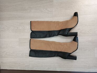 женские туфли с открытым носком: Сапоги, 37, цвет - Бежевый