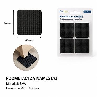 KMT EVA kvadratni zaštita za noge stola 40×40 mm – 4 kom Praktični