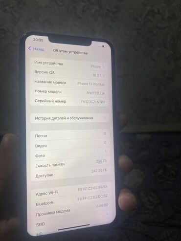 Apple iPhone: IPhone 11 Pro Max, Б/у, 256 ГБ, Зарядное устройство, Защитное стекло, 79 %