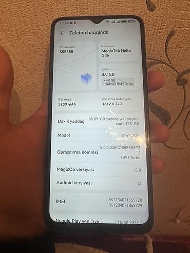 adapter honor: Honor X5b Plus, 128 GB, rəng - Mavi, Sensor — 7
