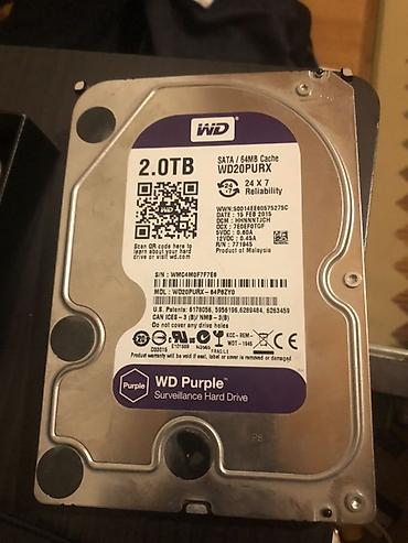 hard disk notebook: WD Purple 3.5" sərt disk – 2TB - Model: WD20PURX (Purple seriyası – — 1