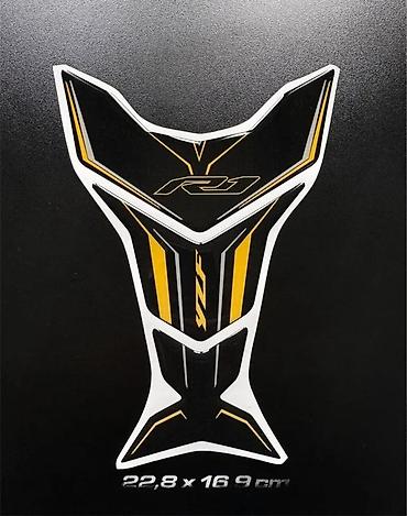 maskking rs: Yamaha R1 Tank pad - crno zlatno - stitnik rezervoara -2698 📌 Opis — 1