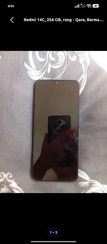honor telefonlar: Redmi 14C, 256 GB, rəng - Qara, Barmaq izi — 2