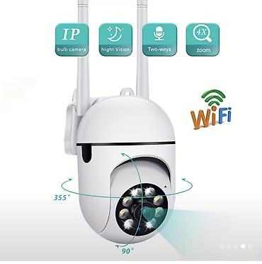 ip 8: 2.4G Wi‑Fi IP Təhlükəsizlik Kamerası - 355° fırlanma + 90° vertikal — 4