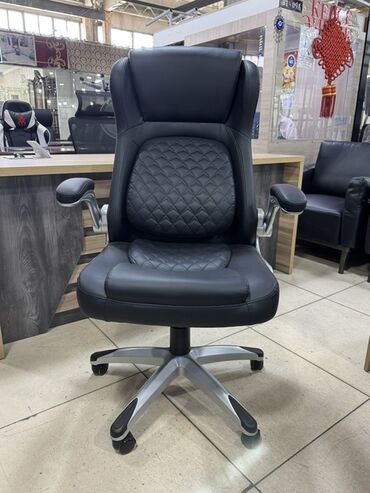 Офисные кресла: Офисное кресло, Новый, С колесиками, цвет - Черный, Экокожа, Бесплатная доставка, Платная доставка — 2