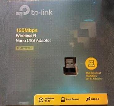 Modemi, ruteri i mrežni uređaji: TP-Link TL-WN725N – bežični N nano USB adapter (150 Mbps) - Brzina — 11