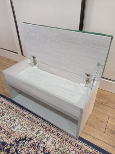 Sifarişlə pufiklər: Çoxfunksiyalı oturacaq-şkaf - Material: açıq boz ağac teksturalı LMDP — 2