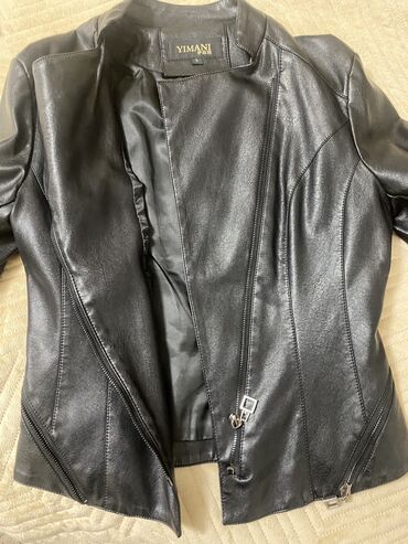 секонд хенд кожаные куртки: Кожаная куртка, Классическая модель, Приталенная модель, L (EU 40)