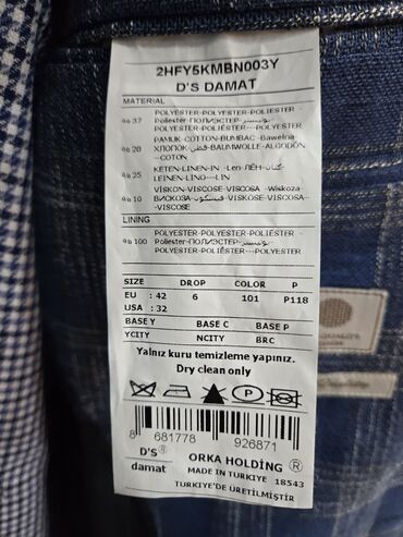 Kostyumlar: Kostyum, Demisezon, M, rəng - Mavi — 5